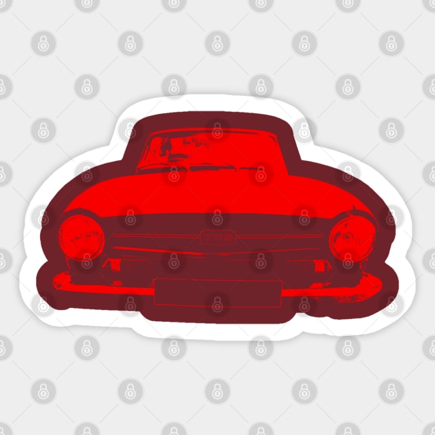 Triumph TR6 1970s classic British sports car monoblock red Sticker by soitwouldseem